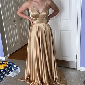 Gold formal dress